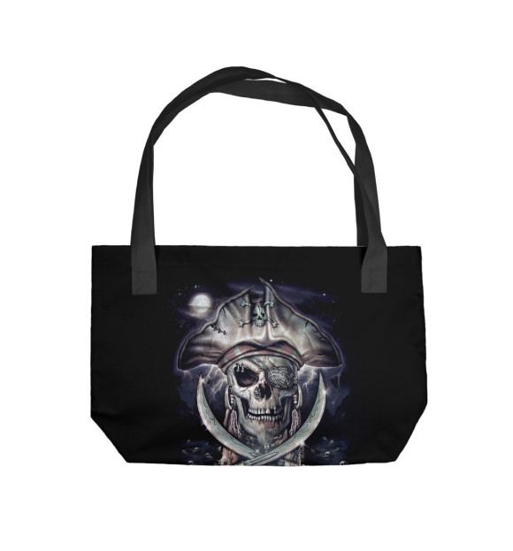 Пляжная сумка с изображением Pirate Skull цвета 