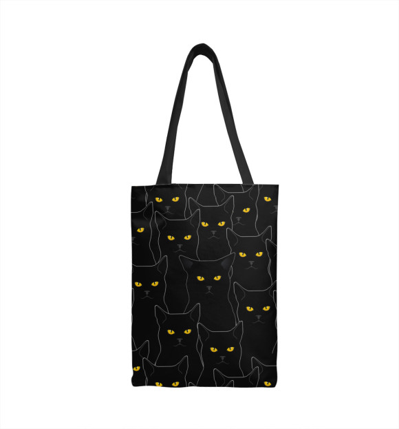 Сумка-шоппер с изображением Черные Коты цвета 