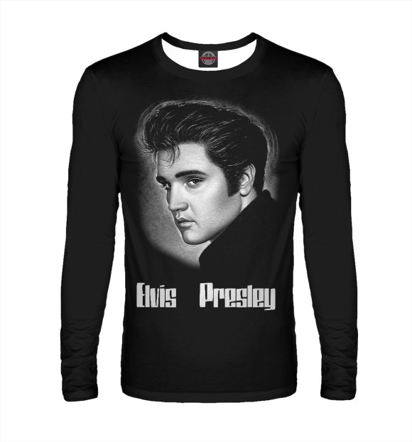 Мужской лонгслив с изображением Elvis Presley цвета Белый
