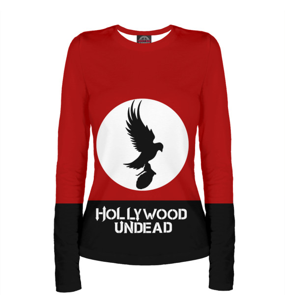 Женский лонгслив с изображением Hollywood Undead цвета Белый