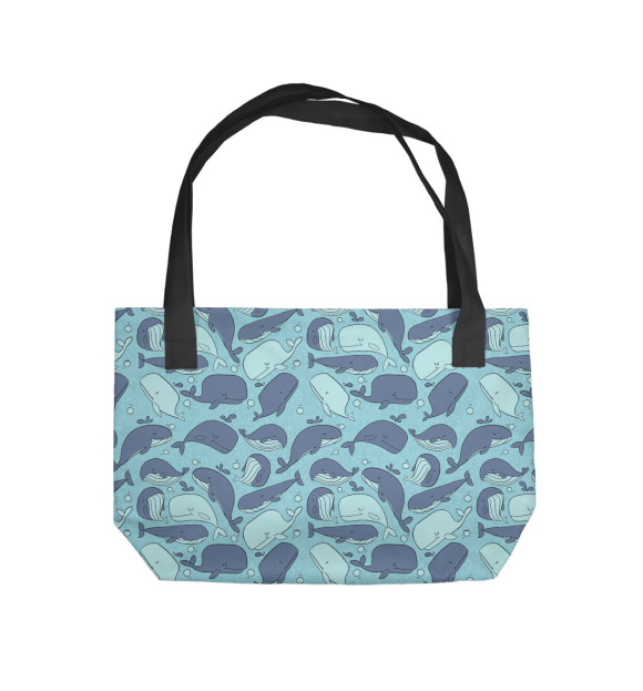 Пляжная сумка с изображением Киты цвета 