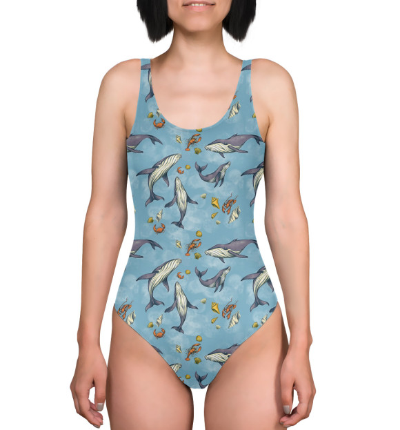 Купальник-боди с изображением Подводный Мир цвета 