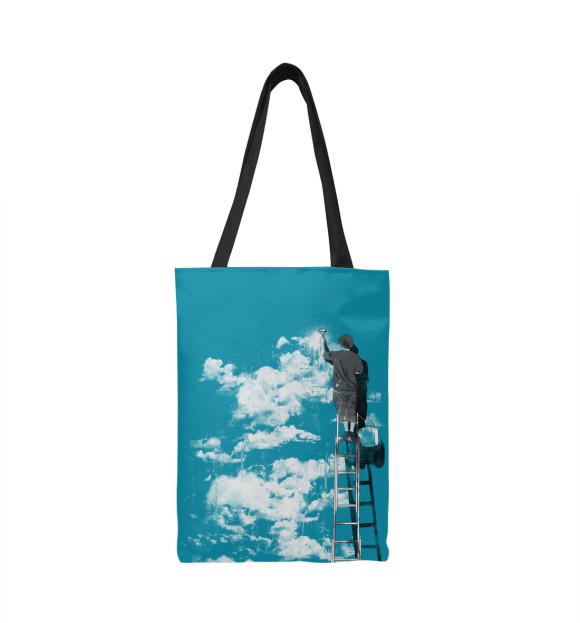 Сумка-шоппер с изображением Рисующий облака цвета 