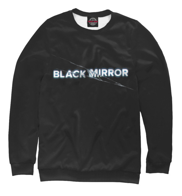 Свитшот для мальчиков с изображением Black Mirror цвета Белый