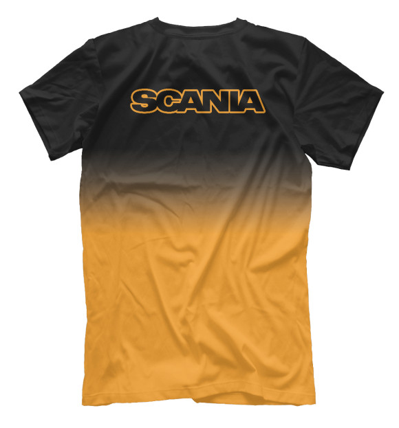 Мужская футболка с изображением SCANIA - King Of The Road цвета Белый