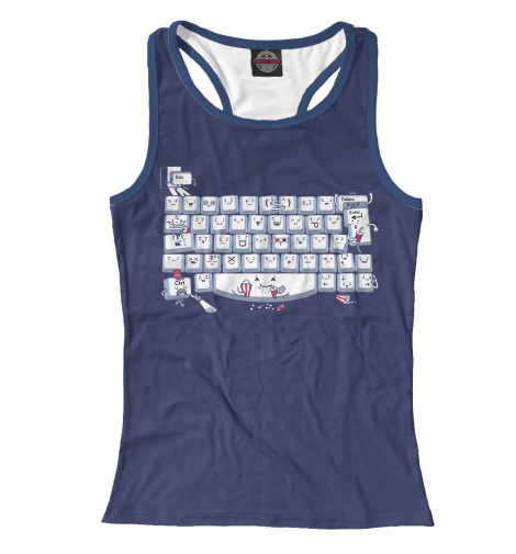 

Майки борцовки Print Bar, Белый, Keyboard Fun