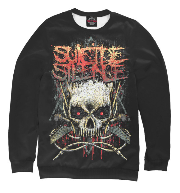 Женский свитшот с изображением Suicide Silence цвета Белый