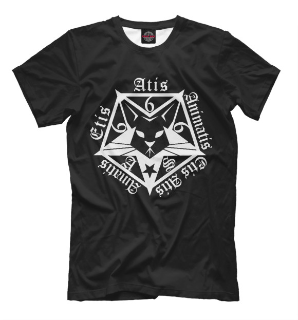 Мужская футболка с изображением Etis Atis Animatis цвета Черный