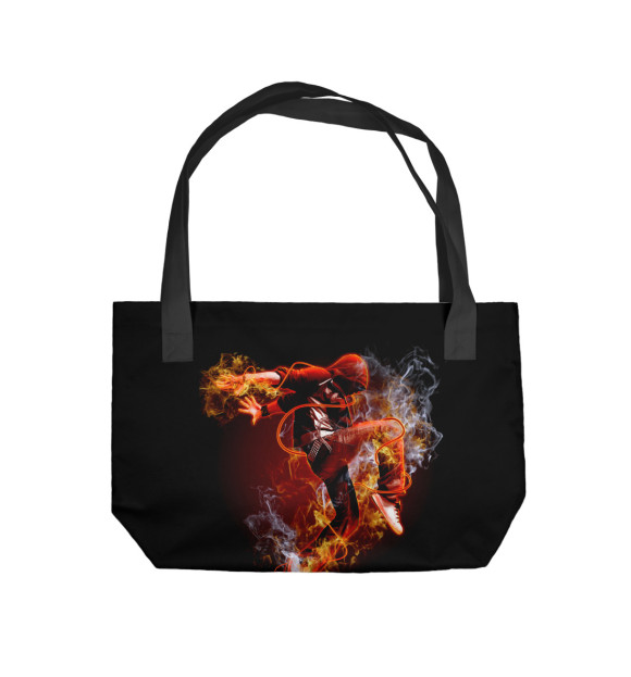 Пляжная сумка с изображением Огненный танец цвета 