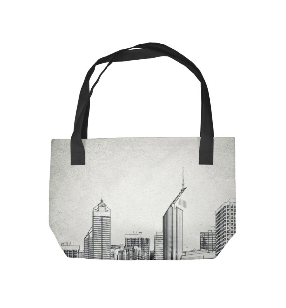 Пляжная сумка с изображением Городской житель цвета 