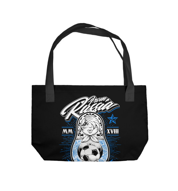 Пляжная сумка с изображением Матрешка цвета 