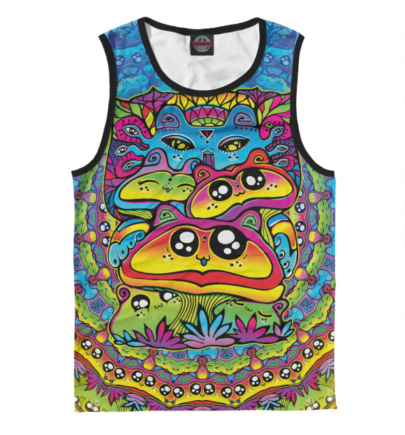 Майка для мальчика с изображением Грибокотики цвета Белый