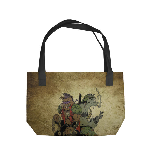 Пляжная сумка с изображением Бибоп и Рокстеди цвета 