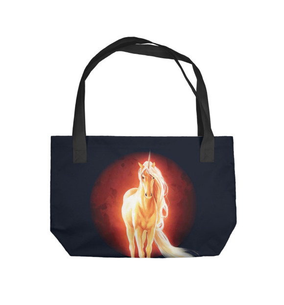 Пляжная сумка с изображением Единорог цвета 