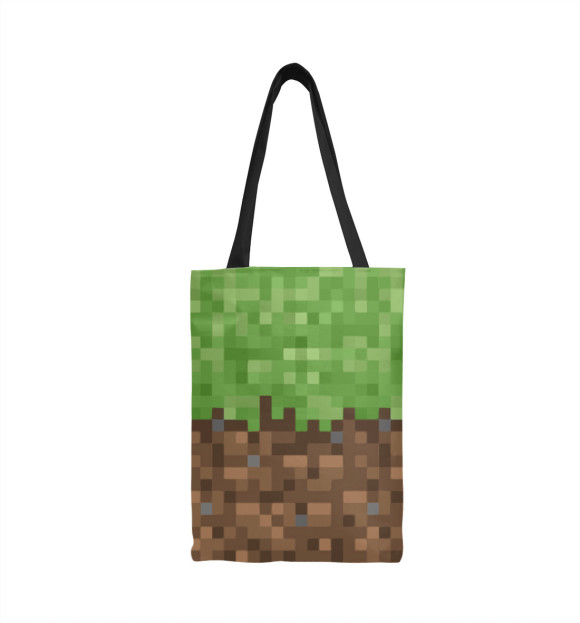 Сумка-шоппер с изображением Minecraft Текстура цвета 