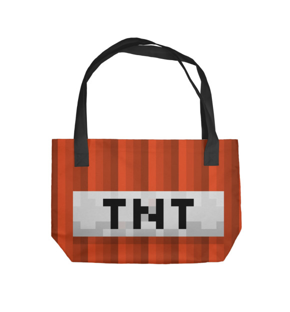 Пляжная сумка с изображением Minecraft TNT цвета 