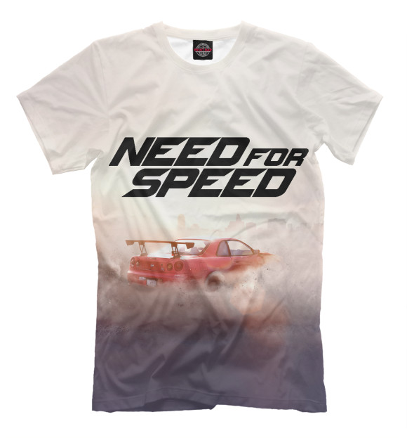 Мужская футболка с изображением Need For Speed цвета Молочно-белый