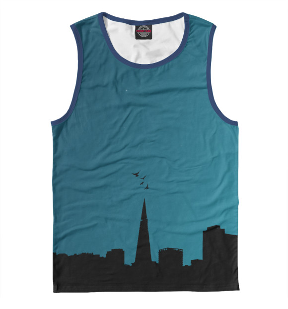 Майка для мальчика с изображением Ночной город цвета Белый