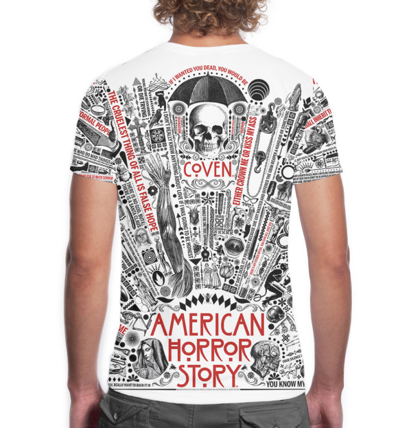 Мужская футболка с изображением Американская история ужасов цвета Белый