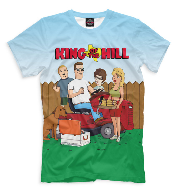 Мужская футболка с изображением King of the Hill цвета Молочно-белый