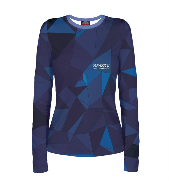 Женский лонгслив с изображением Спорт цвета Белый