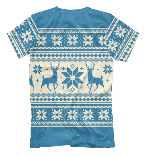 

Футболки Print Bar, Грязно-голубой, Свитер с оленями