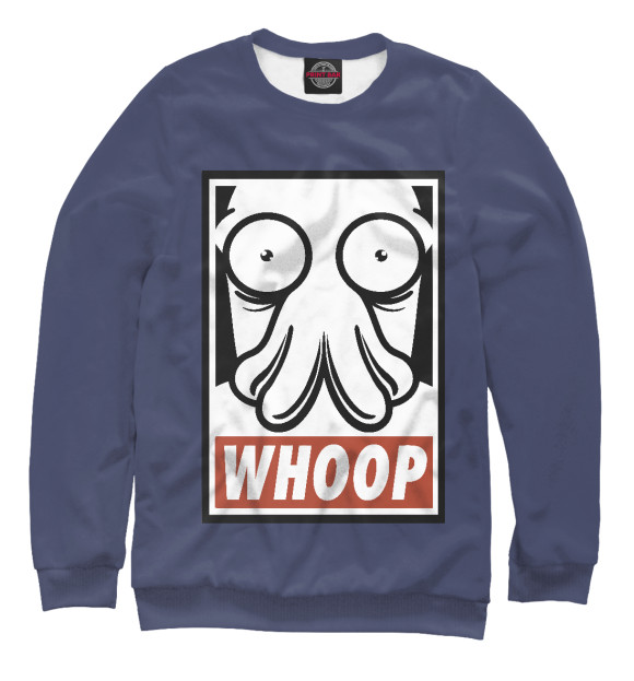 Женский свитшот с изображением Whoop цвета Белый