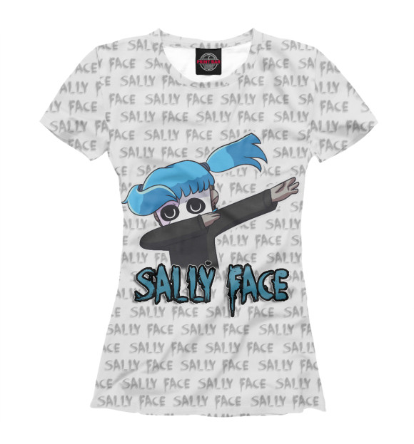 Футболка для девочек с изображением Sally Face цвета Белый