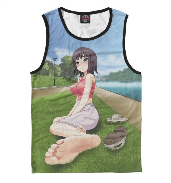 Мужская майка с изображением Индекс Хентай цвета Белый