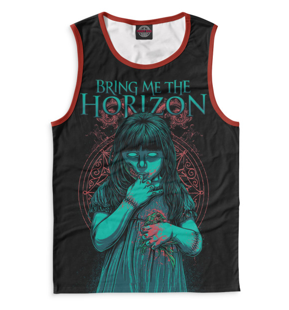 Мужская майка с притом Bring Me The Horizon цвета Белый Мужская майка с изображением Bring Me The Horizon цвета Белый