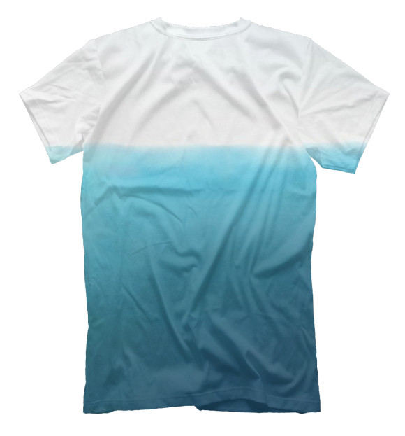 Мужская футболка с изображением Акула цвета Белый