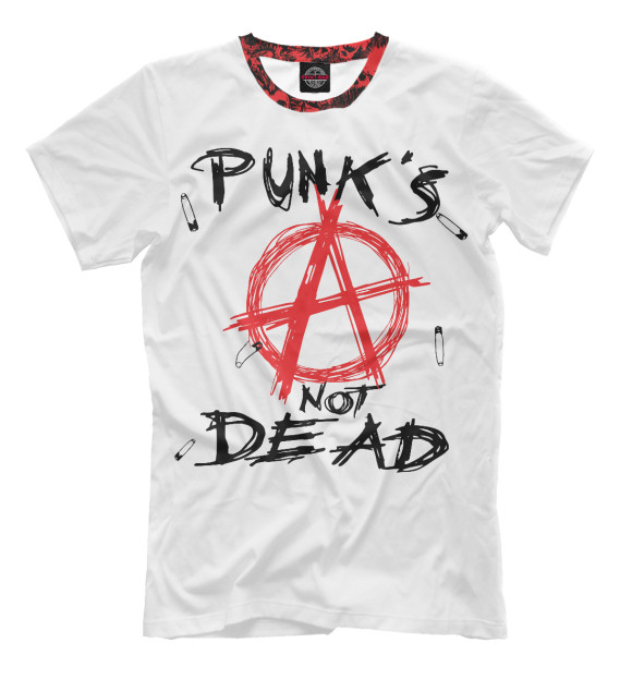 Футболка для мальчиков с изображением Punks not dead цвета Белый