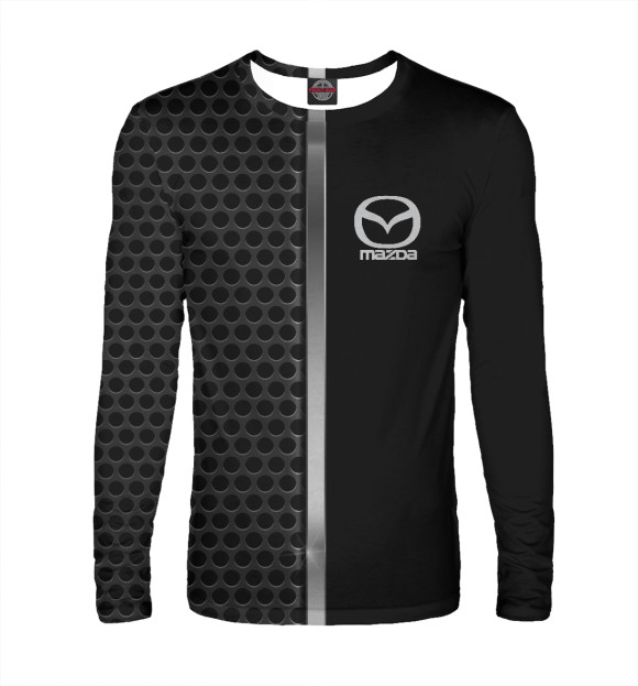 Мужской лонгслив с изображением Mazda цвета Белый