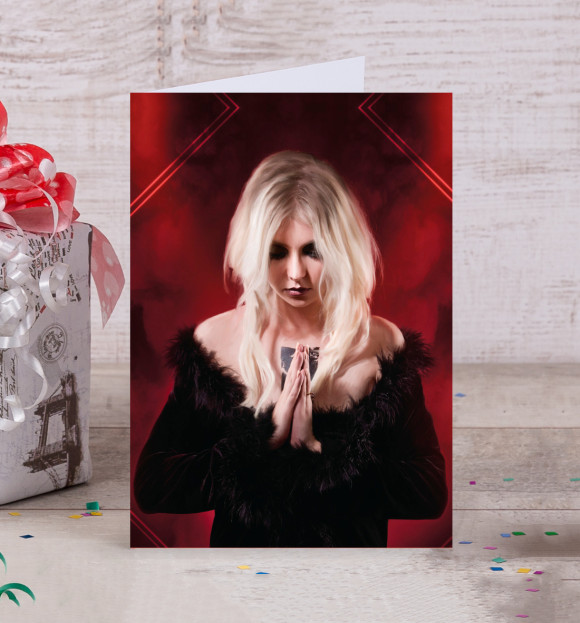 Открытка с притом The Pretty Reckless цвета Белый Открытка с изображением The Pretty Reckless цвета Белый