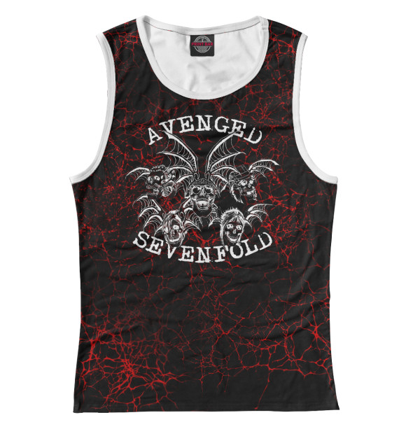 Майка для девочки с изображением Avenged Sevenfold цвета Белый