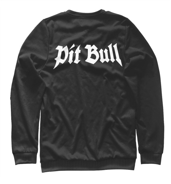 Мужской свитшот с изображением Злой Питбуль (Pit Bull) цвета Белый