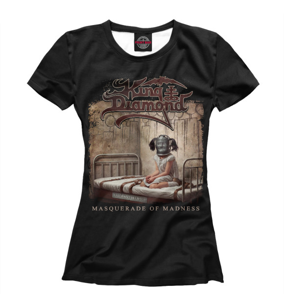 Футболка для девочек с изображением King Diamond цвета Белый