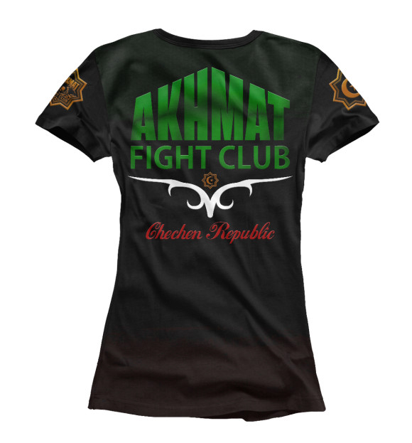Футболка для девочек с изображением Borz Akhmat Fight Club цвета Белый