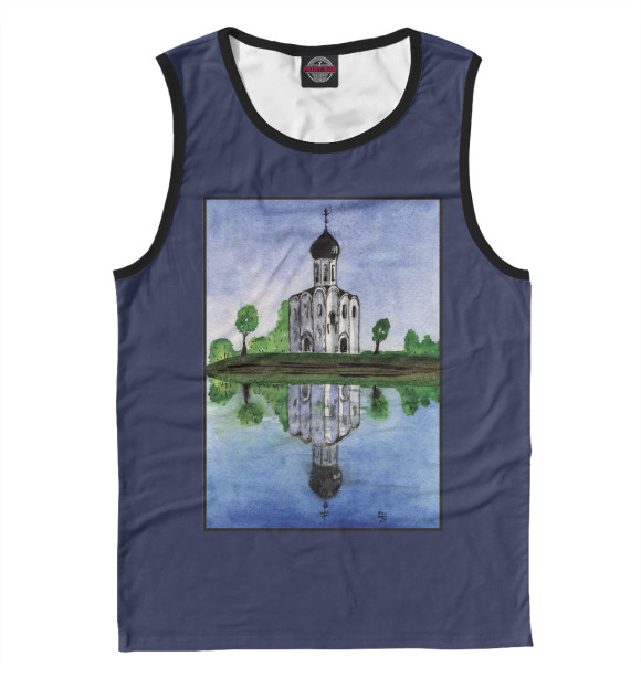 Майка для мальчика с изображением Храм цвета Белый