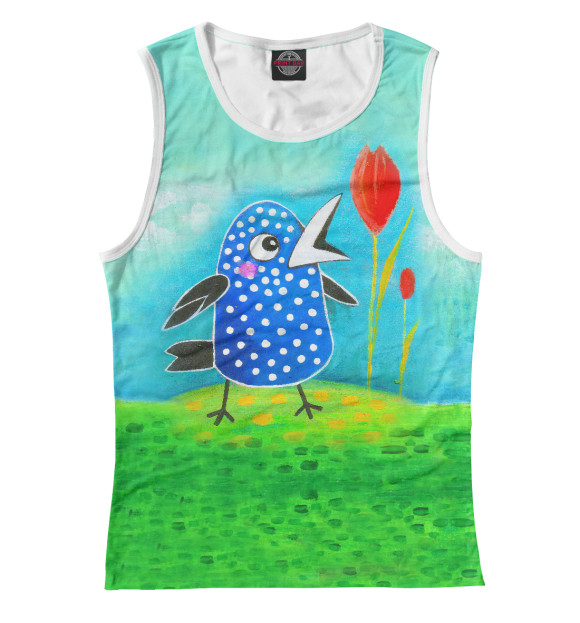 Майка для девочки с изображением Галчонок цвета Белый