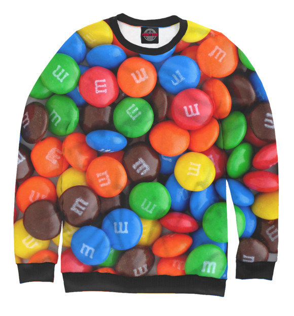 Мужской свитшот с изображением M&M'S цвета Белый