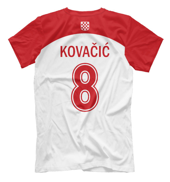 Мужская футболка с изображением Матео Ковачич - Сборная Хорватии цвета Белый