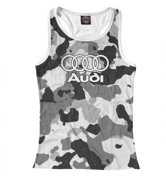 Женская майка-борцовка с изображением Audi цвета Белый