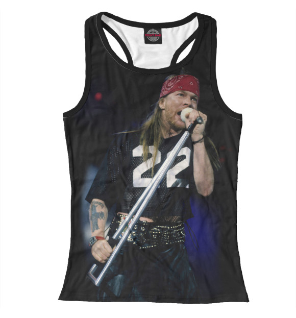 Женская майка-борцовка с изображением Axl Rose цвета Белый