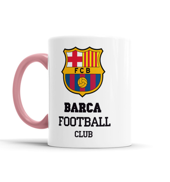Кружка с изображением Barca FC цвета розовый