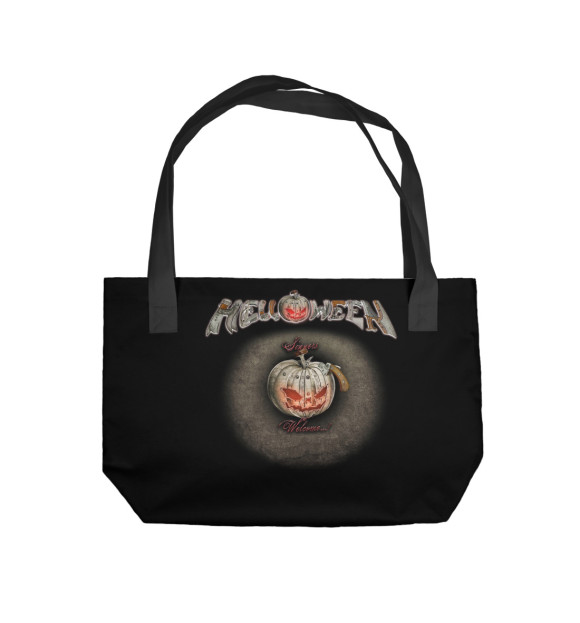 Пляжная сумка с изображением Helloween цвета 