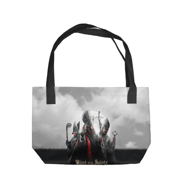 Пляжная сумка с изображением Powerwolf - Blood Of The Saints цвета 