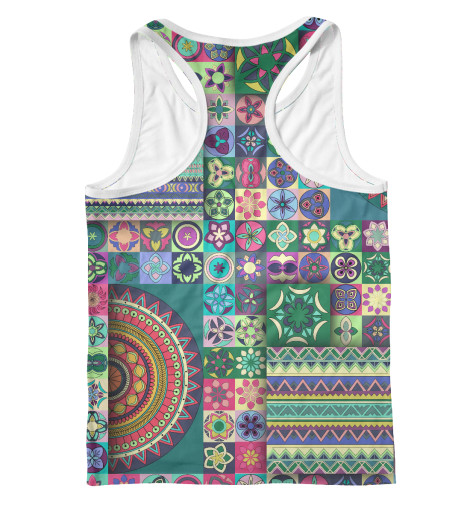 

Майки борцовки Print Bar, Белый, Мозаика цветов
