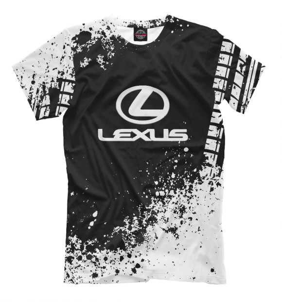 Мужская футболка с изображением Lexus цвета Черный