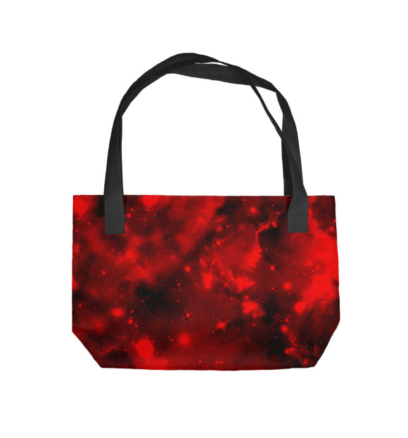 Пляжная сумка с изображением Красный космос цвета 
